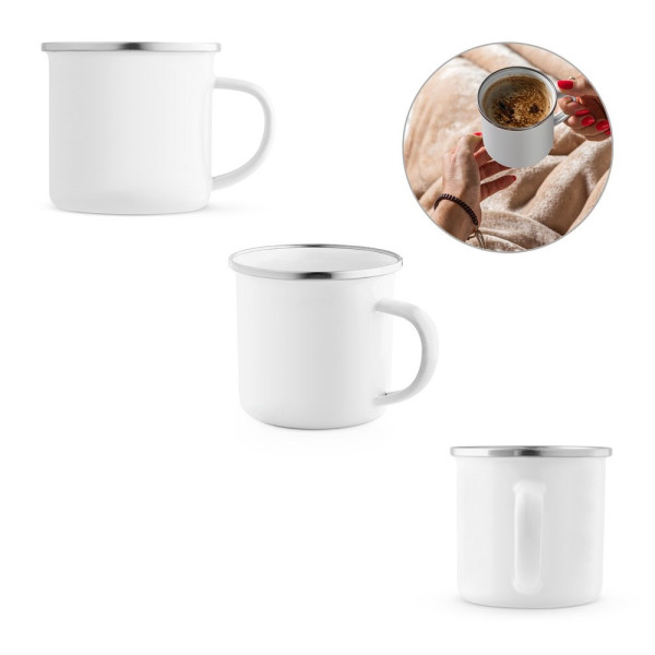 GOTZE SUB. Emaille beker voor sublimatie 350 mL