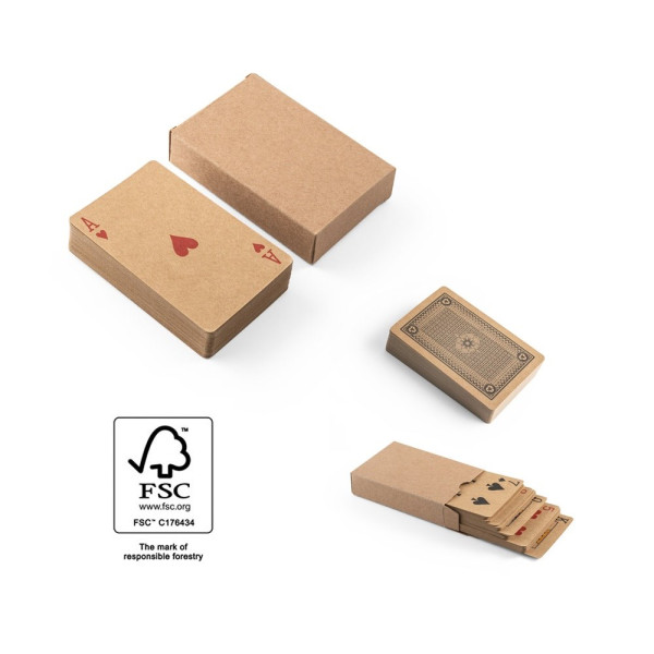 FISCHER. Spel van 54 klassieke kaarten in kraftpapier, van FSC™-gecertificeerd materiaal en andere g